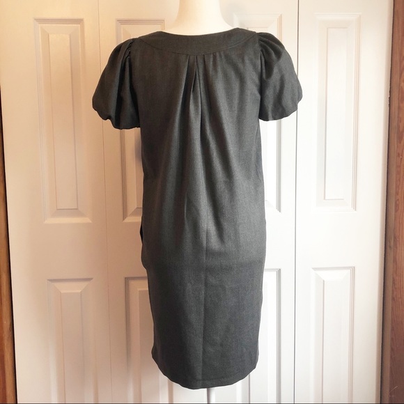 Zara Woman Charcoal Gray Wool Blend Shift Dress Medium - Picture 9 of 10